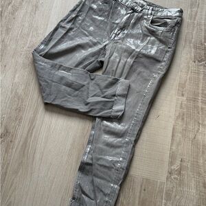 Zara Shimmering Silver Denim